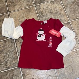 Gymboree long sleeve Snowman Winter to sz 4T